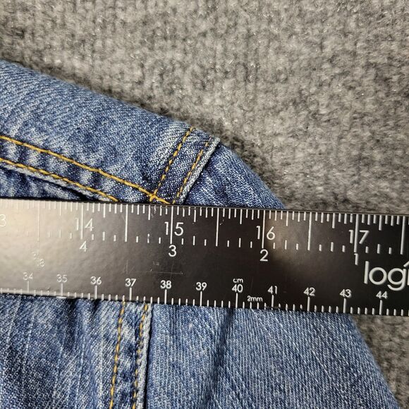 LEVI STRAUSS Sherpa Lined Denim Jean Jacket Trucker Snap Front SIZE XS - Picture 10 of 16